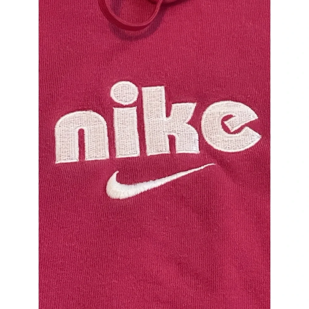 Nike Hoodie Pink Women's XL 16-18 Hooded  Spell Out Y2K